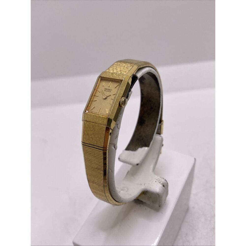 Vintage Womens Seiko Gold Tone Watch New Battery - Picture 2 of 7